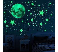 CYH 563 Pièces Etoiles Phosphorescentes Stickers Muraux, Lune et Etoiles Autocollants Lumineux, Etoile Fluorescent Autocollant Idéal pour Plafond, Chambre d'Enfant, Décoration Murale