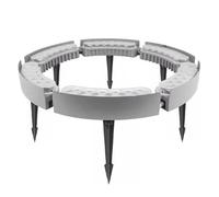 CYHTYM Anneau lumineux Lumière de palmier circulaire classée IP65, projecteur LED paysage extensible à brancher, AC110V 220V DC24V(Warm light,6 SETS 110V)