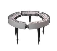 CYHTYM Anneau lumineux Lumière de palmier circulaire classée IP65, projecteur LED paysage extensible à brancher, AC110V 220V DC24V(Yellow light,5 SETS 110V)