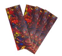 CYHTYM Couteau PoignéE éChelles Ensemble de 2 pièces d'écailles de couteaux vierges, matériel de manche en résine de couleurs mélangées rouge, jaune et bleu pour bricolage(4pcs)