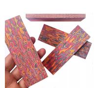 CYHTYM Couteau PoignéE éChelles Manche de couteau en bois coloré 3D, matériau vierge, planche à découper faite à la main, Art de fronde, bricolage, 2 pièces(4pcs,120x40x8mm)