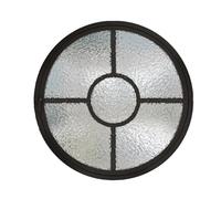 CYHTYM FenêTre Coulissante Fenêtre de Hangar rotative, ventilée et isolée, fenêtre Circulaire avec Verre texturé et Cadre en Alliage d'aluminium, hublots décoratifs(Black,70CM/27.6")