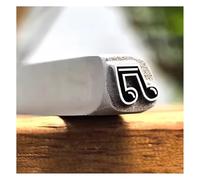 CYHTYM Lettre A Frapper Kit d'estampage en métal pour Bijoux personnalisés, 15 Motifs de Symboles musicaux, Sculpture, Polissage, Bijoux, Cuir(Pattern4)