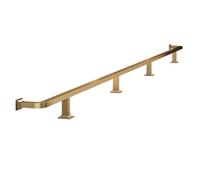 CYHTYM Repose-Pieds De Bar Repose-Pieds en Tube carré, Barres transversales Acier sur Pied avec Supports et Kits de Montage, pour Cuisines, cafés, bibliothèques(Gold,2.0M/6.56FT)