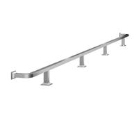 CYHTYM Repose-Pieds De Bar Repose-Pieds en Tube carré, Barres transversales Acier sur Pied avec Supports et Kits de Montage, pour Cuisines, cafés, bibliothèques(Silver,0.8M/2.62FT)