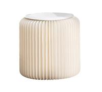 CYHTYM Tabouret Pliable Banc en Papier Pliable avec siège en PU, Chaise accordéon Portable, utilisée pour Les entrées, Les cafés, Les Repose-Pieds(White,36x52cm/14.2x20.5)