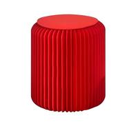 CYHTYM Tabouret Pliable Banc en Papier Pliable avec siège en PU, Chaise accordéon Portable, utilisée pour Les entrées, Les cafés, Les Repose-Pieds(Red,36x52cm/14.2x20.5)