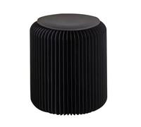 CYHTYM Tabouret Pliable Banc en Papier Pliable avec siège en PU, Chaise accordéon Portable, utilisée pour Les entrées, Les cafés, Les Repose-Pieds(Black,32x37cm/12.6x14.6)