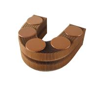 CYHTYM Tabouret Pliable Le Tabouret en Papier Pliant Peut s'étirer et se déformer, Banc accordéon Portable pour 5 Personnes, Repose-Pieds de Loisirs(Brown,98.4x11.8x11.8in)