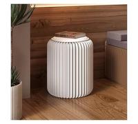 CYHTYM Tabouret Pliable Tabouret en Papier Pliant à Usage Domestique, équipé d'un Coussin de siège en PU Qui Peut être étendu et rétracté(White,36x52cm/14.2x20.5)