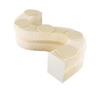 CYHTYM Tabouret Pliable Tabouret en Papier Pliant accordéon Portable, Banc rembourré Cuir et Chaise de Maquillage, utilisé pour Les espaces Loisirs Salons beauté(White,98.4x11.8x15.7in)