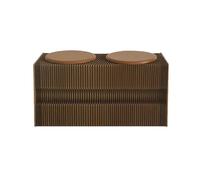 CYHTYM Tabouret Pliable Tabouret en Papier Pliant accordéon Portable, Banc rembourré Cuir et Chaise de Maquillage, utilisé pour Les espaces Loisirs Salons beauté(Kraft Paper,39.4x11.8x15.7in)