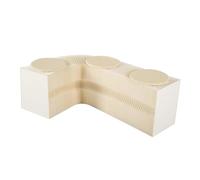 CYHTYM Tabouret Pliable Tabouret en Papier Pliant accordéon Portable, Banc rembourré Cuir et Chaise de Maquillage, utilisé pour Les espaces Loisirs Salons beauté(White,59x11.8x15.7in)