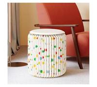 CYHTYM Tabouret Pliable Tabouret en Papier Pliant avec Coussin en PU, Tabouret à Pois Blancs à Structure en nid d'abeille, Tabouret à Langer pour Chaussures d'entrée(32x30cm/12.6x11.8)