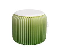 CYHTYM Tabouret Pliable Tabouret en Papier Pliant Vert dégradé, Tabouret accordéon réglable pour Changer de Chaussures, utilisé pour la Zone de Loisirs du café(32x30cm/12.6x11.8)