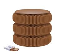 CYHTYM Tabouret Pliable Tabouret Pliant en Papier Kraft, Chaise de Loisirs Extensible Portable, utilisé pour Les Petites Tables Basses, tabourets à Langer(Brown,46x40cm/18.11x15.7in)