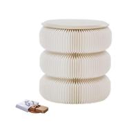 CYHTYM Tabouret Pliable Tabouret Pliant en Papier Kraft, Chaise de Loisirs Extensible Portable, utilisé pour Les Petites Tables Basses, tabourets à Langer(White,38x40cm/14.96x15.74in)