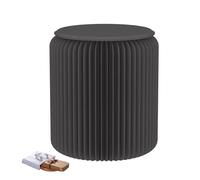 CYHTYM Tabouret Pliable Tabouret Pliant en Papier Kraft coloré, Chaise de Loisirs en accordéon créative et évolutive, utilisée pour Les magasins de vêtements de Tournage(Black,36x30cm/14.96x11.81in)