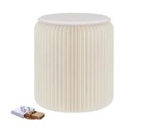 CYHTYM Tabouret Pliable Tabouret Pliant en Papier Kraft coloré, Chaise de Loisirs en accordéon créative et évolutive, utilisée pour Les magasins de vêtements de Tournage(White,36x40cm/14.96x15.74in)