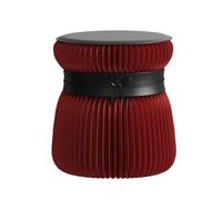 CYHTYM Tabouret Pliable Tabouret Pliant portatif en Papier Kraft, siège de Salon en accordéon de 14.56 Pouces de Haut, utilisé pour la tête de lit de canapé et la Table d'appoint(Red)