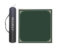 CYHTYM Tapis de Mahjong carré Vert Simple, Tapis de Table de Poker antidérapant à réduction de Bruit pour Cartes de Poker, Jeux de société, Jeux de tuiles(70CM/27.5")