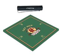 CYHTYM Tapis de Mahjong en Daim, Tapis antidérapant pour Jeux de Table, adapté aux Jeux de Cartes, aux échiquiers et au Poker(Green-1,80X80CM/31.5x31.5)