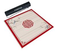 CYHTYM Tapis de Mahjong Rouge de Style Chinois, antibruit et antidérapant.(Red2,90CM/35.4")