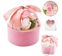 Cyiecw 7 Roses Éternelles dans Une Boîte à Roses - Bouquet de Fleurs Eternelle Artificielles Parfumées Infinity Roses, Cadeau Fete des Meres/Épouse, Saint-Valentin Anniversaire Noël Fête des Mères
