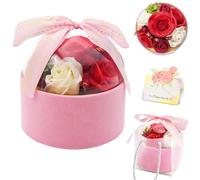 Cyiecw 7 Roses Éternelles dans Une Boîte à Roses - Bouquet de Fleurs Eternelle Artificielles Parfumées Infinity Roses, Cadeau Fete des Meres/Épouse, Saint-Valentin Anniversaire Noël Fête des Mères