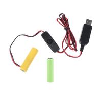 CYILPR Éliminateur de Piles,Câble éliminateur Batterie factice USB 3V (2x1.5V) LR6 AA avec interrupteurs/arrêt pour télécommande Radi