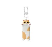 CYILPR Porte-clés avec pendentif en forme de chat mignon - Porte-clés tendance - Animaux et chatons - Décoration de sac - Bijoux de fête, Chat orange long, taille unique