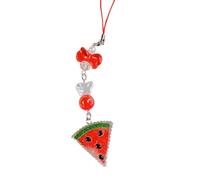 CYILPR Porte-clés, belle breloque pour téléphone portable, chaîne de fruits, accessoires de mode, porte-clés pour téléphones portables et sacs à dos, Rouge (pastèque), taille unique