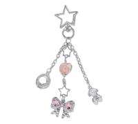 CYILPR Porte-clés papillon en acrylique avec nœud papillon élégant avec ornement papillon, Nœud rose., taille unique