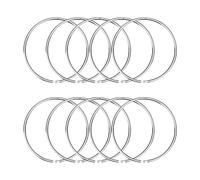 CYIOU 10 Pcs 55mm Anneaux de Reliure Livre Anneaux Articulés en Métal Feuilles Mobiles Anneaux Classeur 2.2 Pouces Anneau de Rideau de Douche pour Porte-cles Scrapbooking Salle de Bains