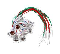 CYIOU 12 Pcs E10 Lampes Base Douille E10 LED Montage à Visser Petites Ampoules, Avec Ligne, Pour Les Expériences de Circuitaccessoires de Test Electrique Domestique