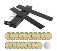 CYIOU 15 Pièces Bande Magnetique Adhesive Plaquettes Métalliques Autocollantes Ensemble Découpable Aimant Autocollant Puissant pour Étagères à Outils Réfrigérateur Cuisine