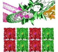 CYIOU 16 Pcs Décoration de Noël Plafond Guirlande Noël Aluminium Décorations Festives à Suspendre Décorations de Plafond de Noël pour Portes et Fenêtres Fournitures de Fête 9ft(Couleur)