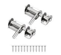CYIOU 2 Pcs Loquet Porte Targette Acier Inoxydable Mini Verrou de Baie Coulissante Convient aux portes de jardin fenêtres entrepôts (Argent)