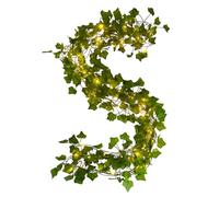 CYIOU Guirlande Lumineuse 33 Pied/100M 100 LED Lierre Artificiel Lumineux Guirlande Lierre Lumineuse Lierre Artificiel Interieur pour Jardin Chambre à Coucher Murale Mariage Décoration(Sans Batterie)