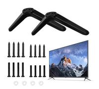 CYIOU Pied TV Universel avec Vis Pied Television Distance de Trou de Montage de 17-20 mm Pied Universel pour TV Pieds de Support TV Compatible 32/40/49/50/55 Pouces Téléviseurs LCD LED