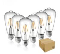 CYJAZNHH Ampoule LED à filament ST64 E26 à intensité variable 2700 K 360 degrés, lot de 6, 4 W(4w)