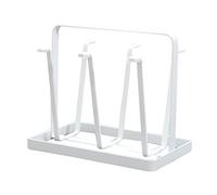 CYJAZNHH Égouttoir à tasses, Égouttoir rectangulaire en métal, 6 tasses, multicolore et antidérapant(White)