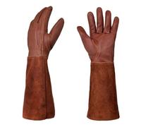 CYJAZNHH Gants de jardinage en cuir for la taille, couleur café(Large)