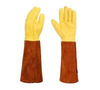 CYJAZNHH Gants de jardinage en cuir for la taille des rosiers, multicolores, plusieurs tailles(Brown S)