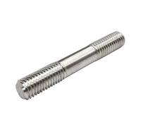 CYJAZNHH Lot de 10 goujons à double extrémité en acier inoxydable M2 M2,5 M3 M4 M5 M6 20-70 mm - Fixations robustes for diverses applications(M6 30mm)