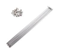 CYJAZNHH Lot de 37 Rayons de vélo argentés en Acier Inoxydable 14G avec écrous for VTT, 240-305 mm(240MM)