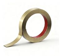 CYJAZNHH Moulure murale autocollante en acier inoxydable, 5 m (16,4 pi), largeurs multiples de 8 à 100 mm, finition or brossé(8mm)