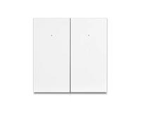 CYJAZNHH Panneau mural avec interrupteur à bouton-poussoir marche/arrêt, 1/2/3 boutons, blanc/noir(White 2-gang)