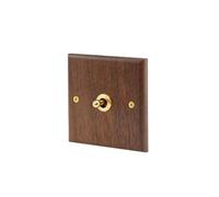 CYJAZNHH Panneau mural d'interrupteur d'éclairage, 1 à 4 boutons, interrupteur à bascule, 2 voies, noir, 110V-250V(1gang Switch)