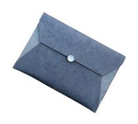 CYJAZNHH Pochettes à documents en cuir PU multicolores 235 x 352 mm, lot de 2(Blu)